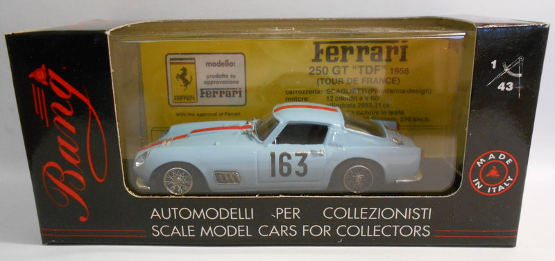 Bang 1/43 Scale Metal Model - 441 FERRARI 250 TDF 'T.D FRANCE Bang 1/43 Scale Metal Model - 441 FERRARI 250 TDF 'T.D FRANCE