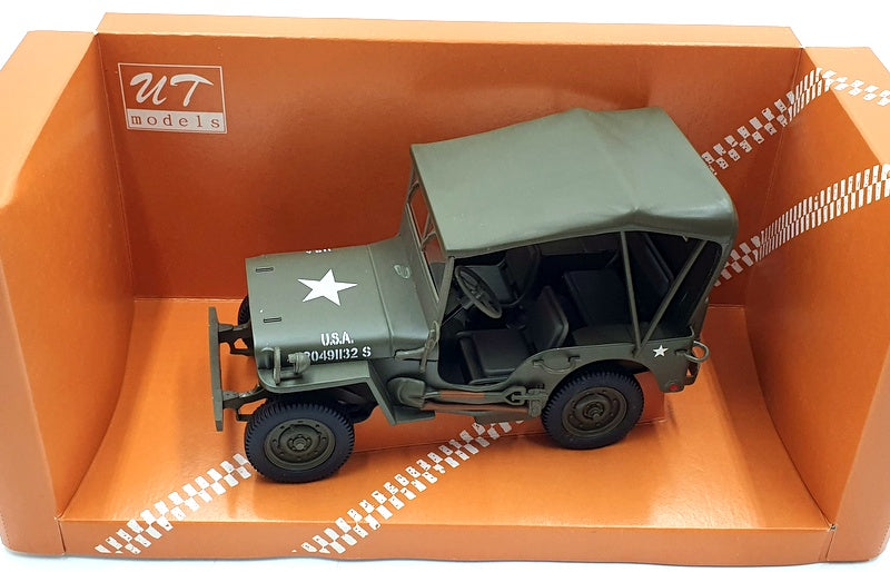 UT Models 1/18 Scale Diecast 180 149002 - Willy's Jeep With Canvas Top
