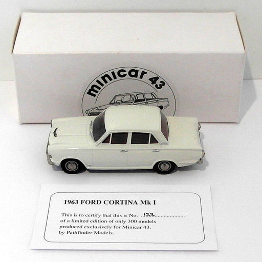 Pathfinder Minicar 43 1/43 Scale MIN5 - 1963 Ford Cortina Mk I 1 Of 300 White