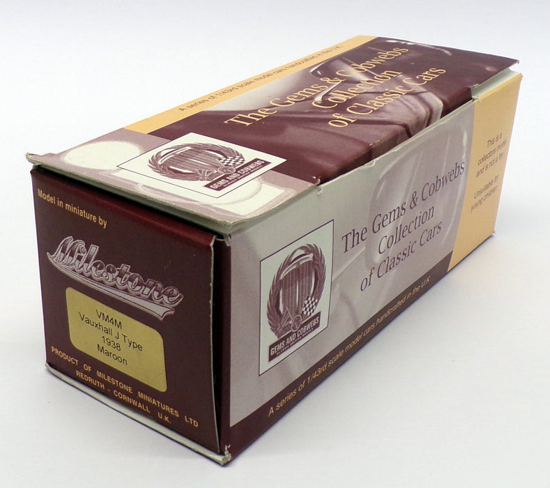 Milestone Miniatures 1/43 Scale VM4M - 1938 Vauxhall J Type - Maroon