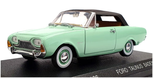 Detail Cars 1/43 Scale ART186 - 1960 Ford Taunus Badew Soft Top - Lt Green/Black