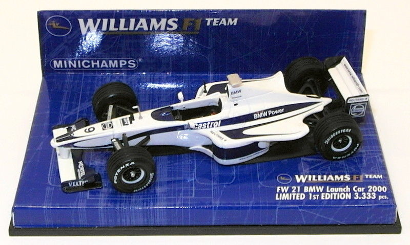 Minichamps 1/43 Scale Model Car 430 000099 - F1 Williams BMW Launch Car 2000